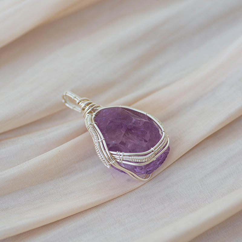 Zen Meditation Aura Amethyst Pendant