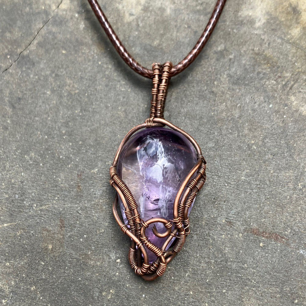 Cosmic Serenity Stream Amethyst Necklace