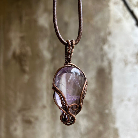 Cosmic Serenity Stream Amethyst Pendant