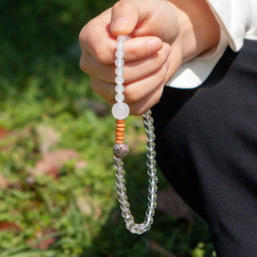 Healing Harmony White Quartz & Agate Necklace