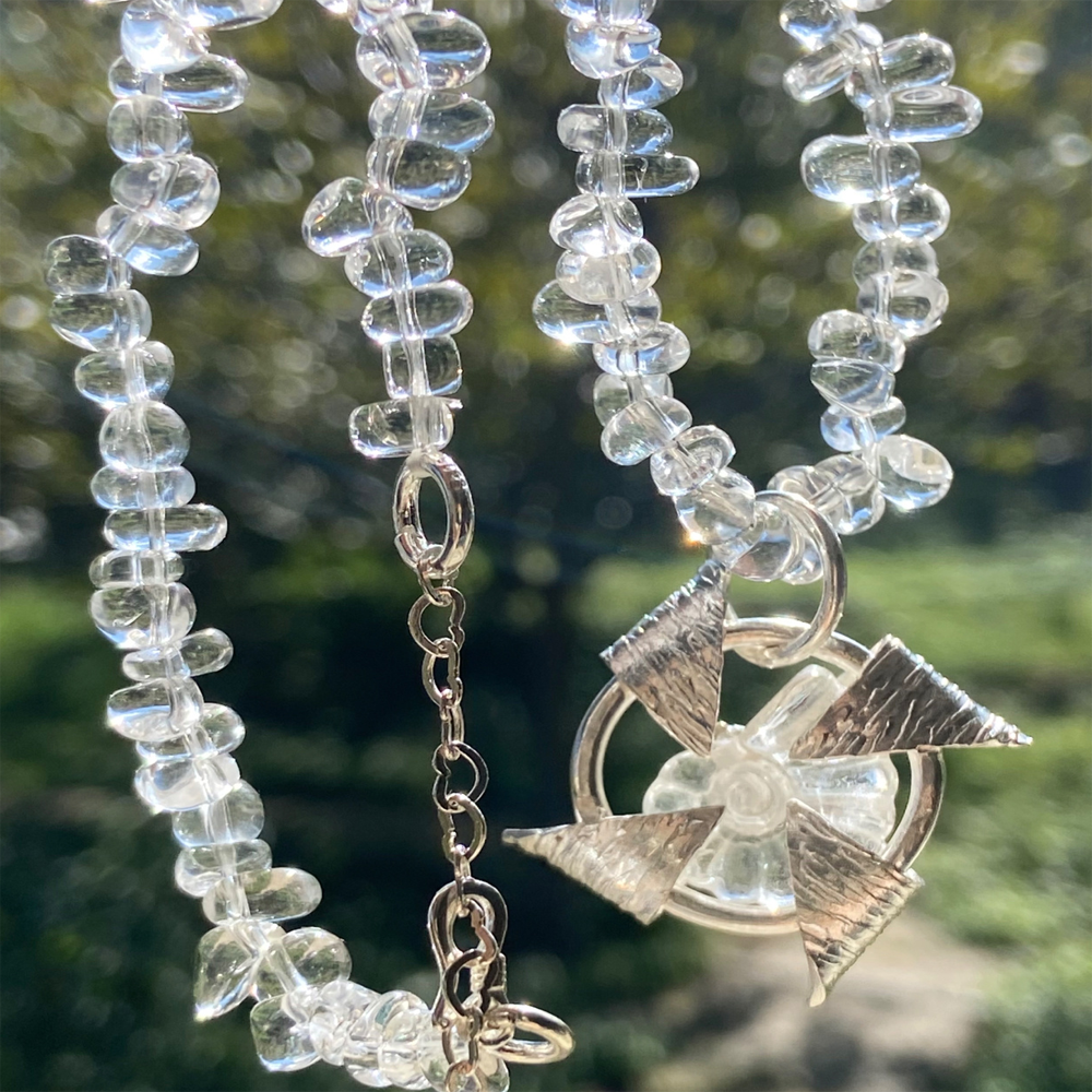 Lucky Veil of Mystery Clear Quartz Necklace