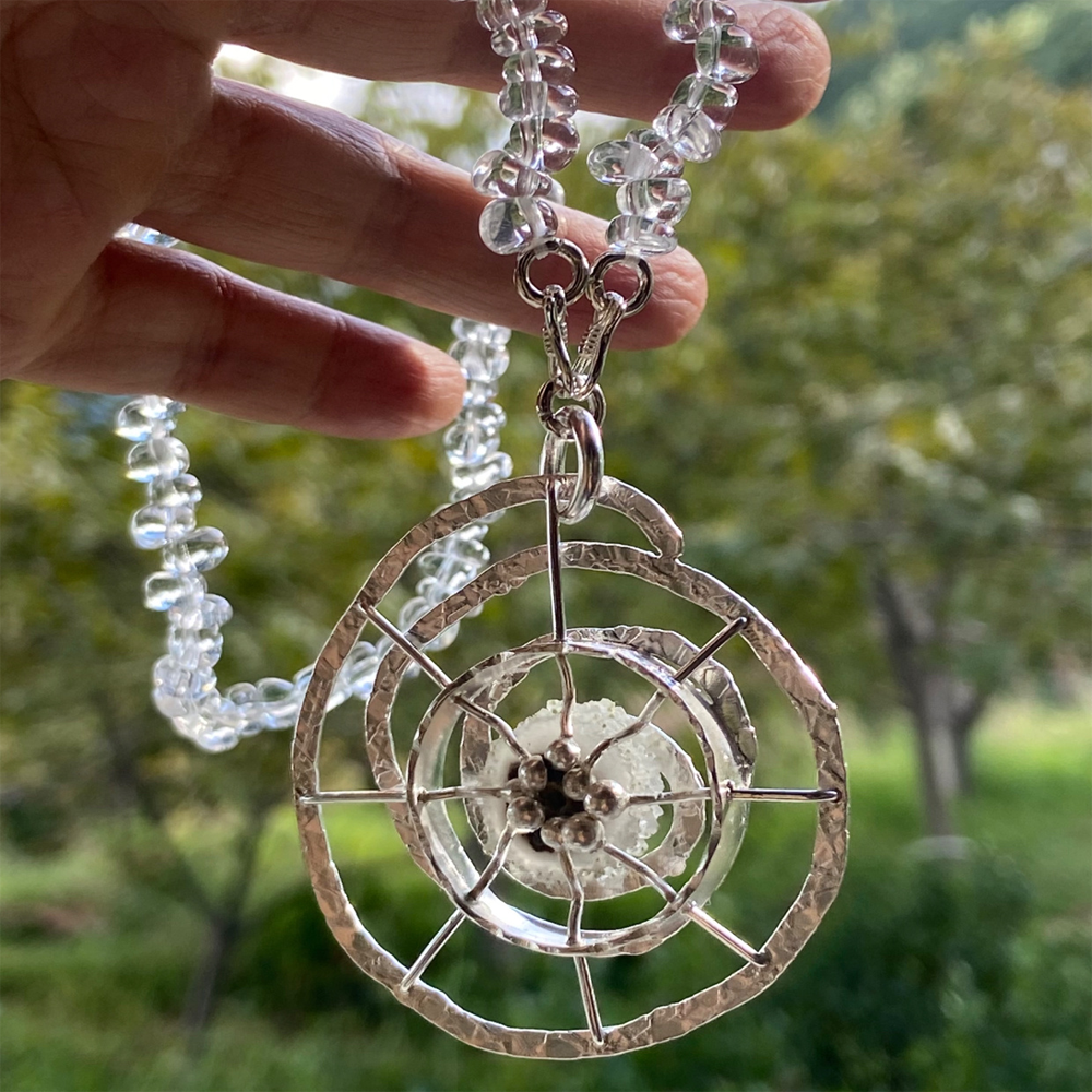 Lucky Gleam of Twilight Clear Quartz Necklace