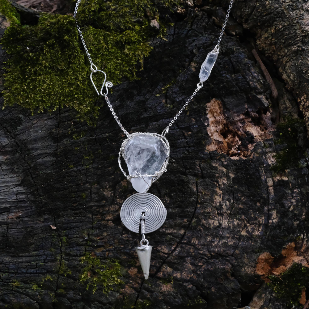 Calm Whisper Clear Quartz  Necklace