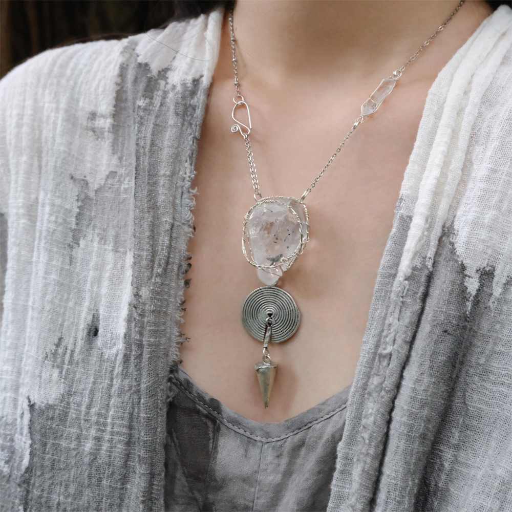 Calm Whisper Clear Quartz  Necklace