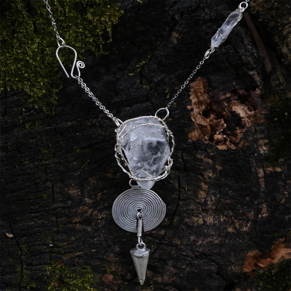 Calm Whisper Clear Quartz  Necklace