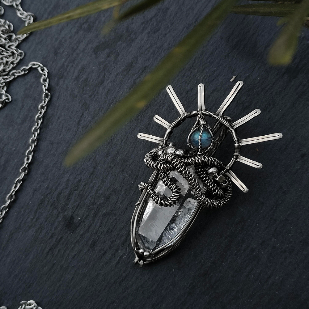 Shield of Harmony Clear Quartz Pendant