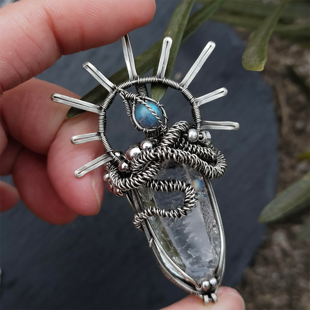 Shield of Harmony Clear Quartz Pendant