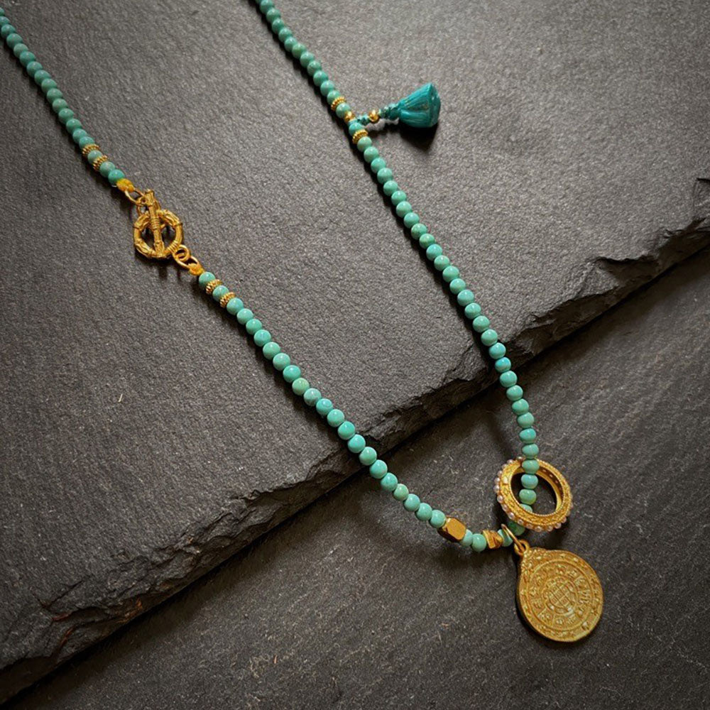 Healing through Stillness Turquoise Necklace