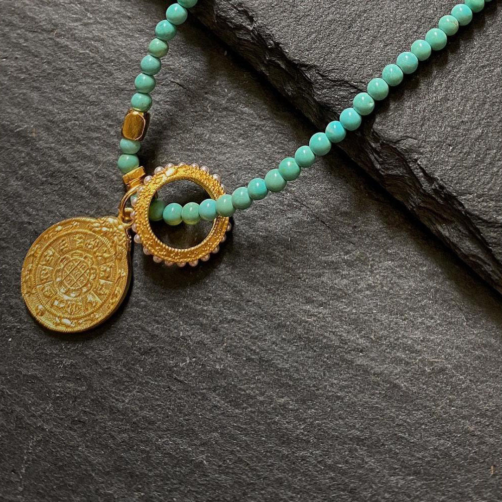 Healing through Stillness Turquoise Necklace