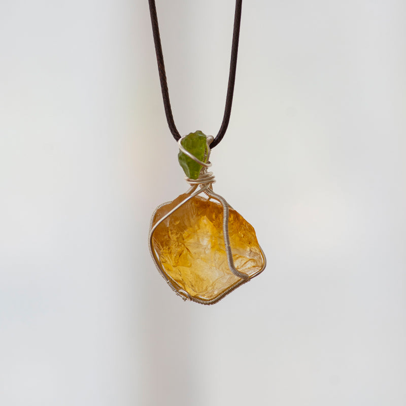 Lavish Wealth Fill Citrine Pendant