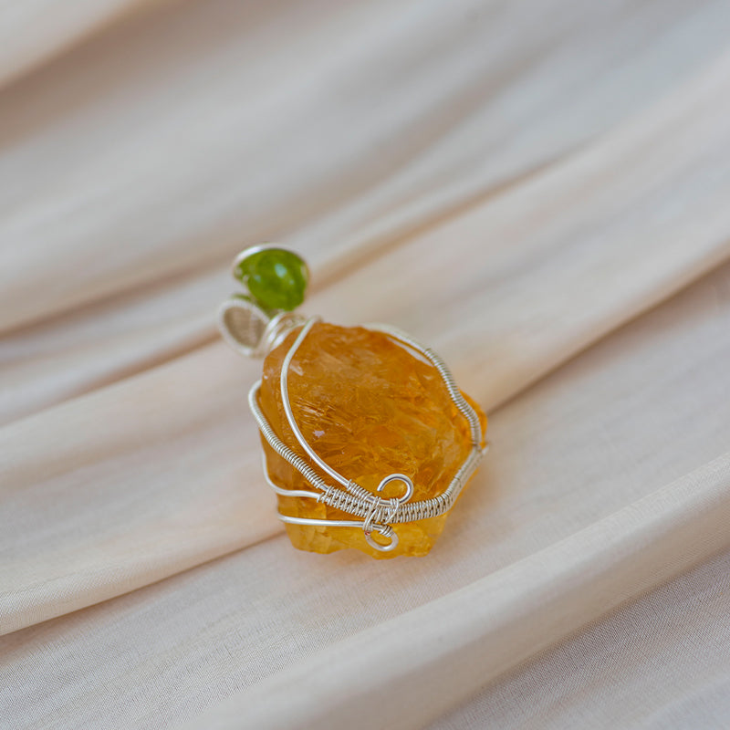 Lavish Wealth Fill Citrine Pendant