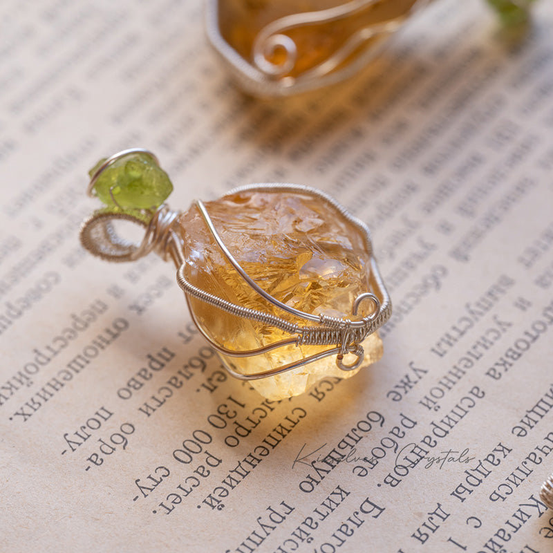 Lavish Wealth Fill Citrine Pendant