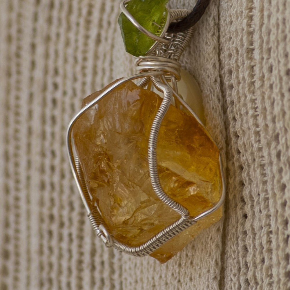 Lavish Wealth Fill Citrine Pendant