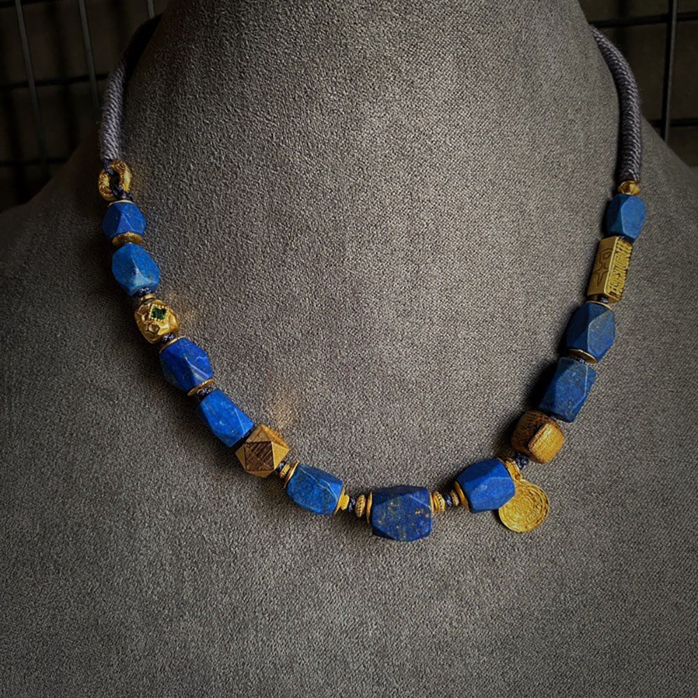 Whisper of Tranquil Healing Lapis Lazuli Necklace