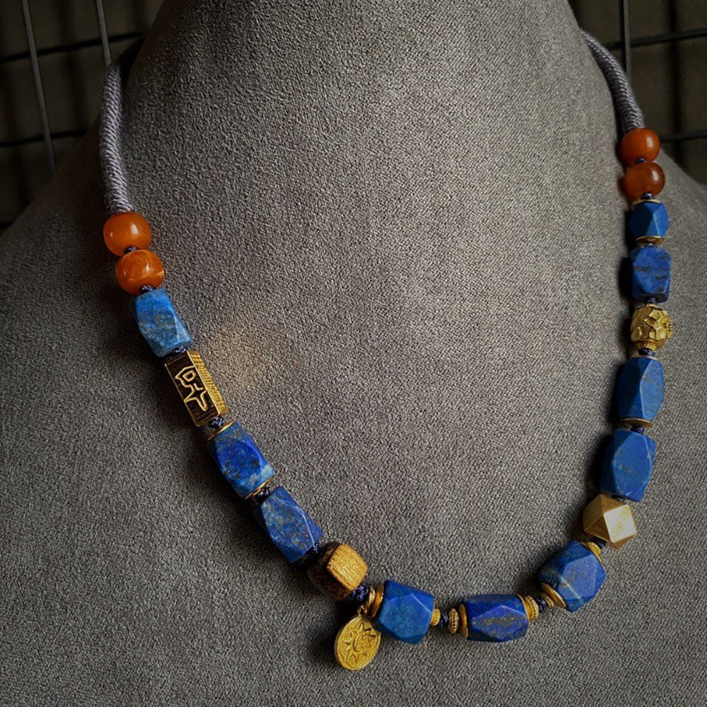 Whisper of Tranquil Healing Lapis Lazuli Necklace