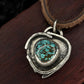 Safe-guarded Wealth Fortress Turquoise Pendant