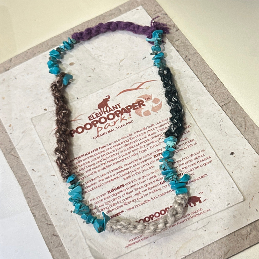 Sacred Turquoise Yak Wool Necklace