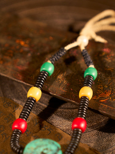 Harmony Turquoise and Old Sherpa Bead Necklace
