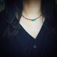 Tibetan Natural Tourmaline Tiger Eye Turquoise Amber Choker Necklace for Wealth and Protection