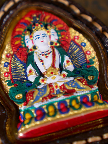 Infinite Light Vairocana Tsa Tsa Leather Pendant