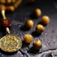 Tibetan Wealth Tiger Eye & Amber Necklace