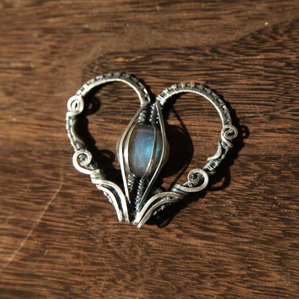 Heart of Labradorite – Love & Protection Silver Wire-Wrapped Pendant