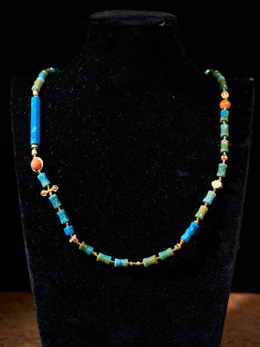 Still Path · Blue Axis Agatized Corale Necklace