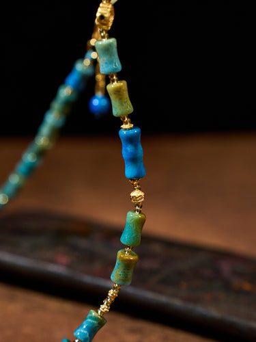 Still Path · Blue Axis Agatized Corale Necklace