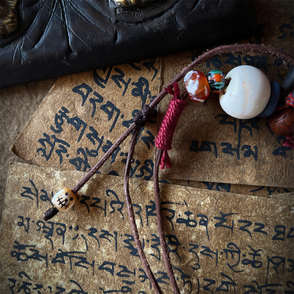 Tibetan Guardian Yak Bone Necklace