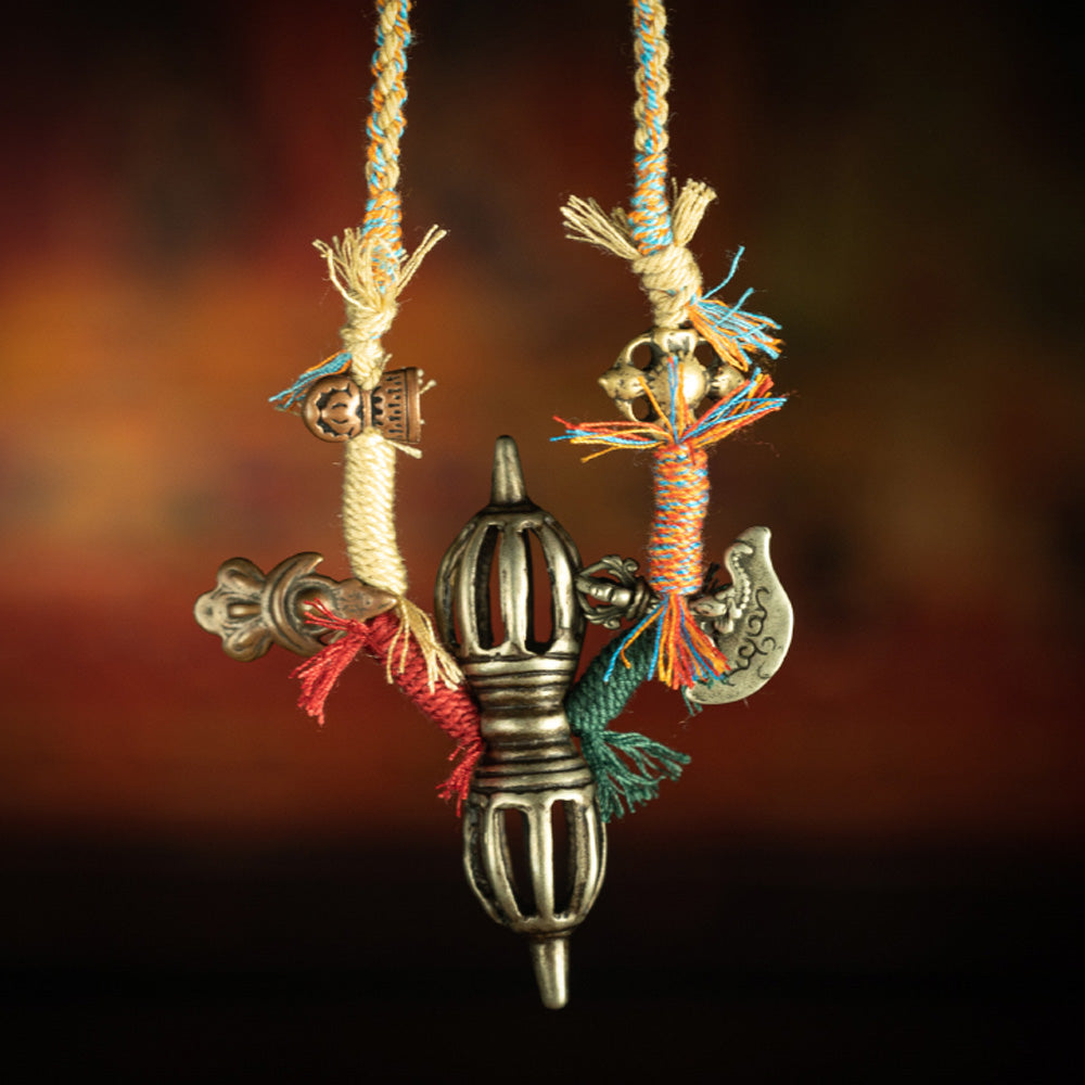 Ming Dynasty Tibetan Vajra Pendant Necklace with Gibeon Meteorite