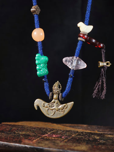 Mythic Thokcha  Makara Ritual Blade Amulet Necklace