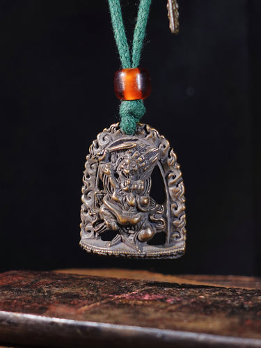 Tibetan Mahakala Union Thokcha Amulet Necklace
