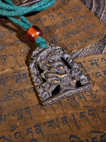 Tibetan Mahakala Union Thokcha Amulet Necklace