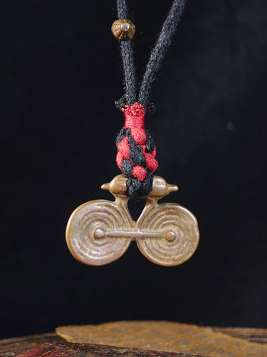 Ancient Tibetan Joyous Swirl Vajra Thokcha Necklace