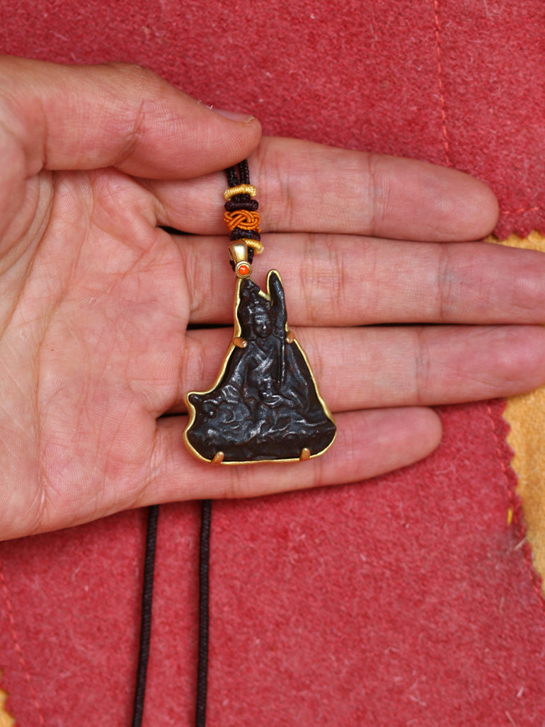 Auspicious Energy Eight Symbols Sterling Silver Thokcha Necklace