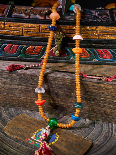 Empowering Shield Celluloid Nitrate Thokcha Necklace