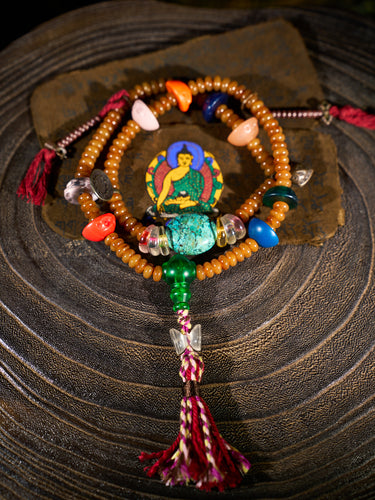 Empowering Shield Celluloid Nitrate Thokcha Necklace