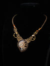 Growth & Abundance Ancient Spiral Ammonite Citrine Macramé Necklace