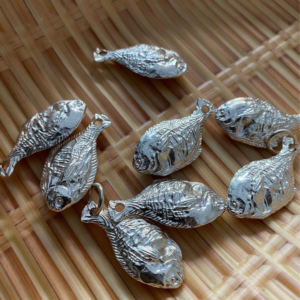 Silver Fish Guardian Amulet Pendant