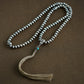 Sacred Prosperity Tibetan Silver & Turquoise 108 Mala Necklace