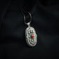 Eternal Guardian Silver Pendant with Red Agate