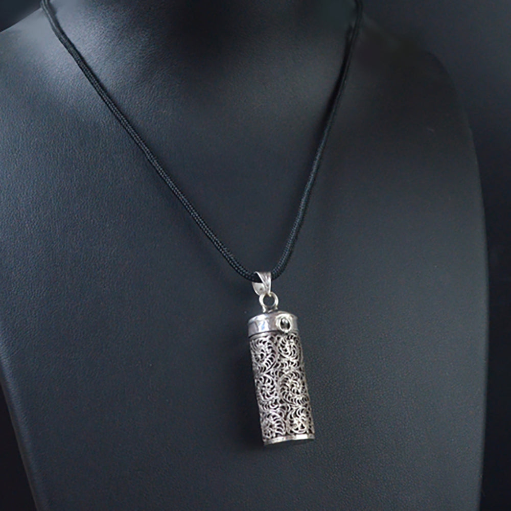 Sacred Guardian Silver Filigree Pendant