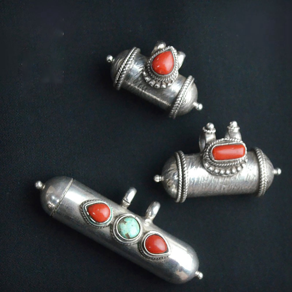 Guardian Totem Silver Pendant with Carnelian