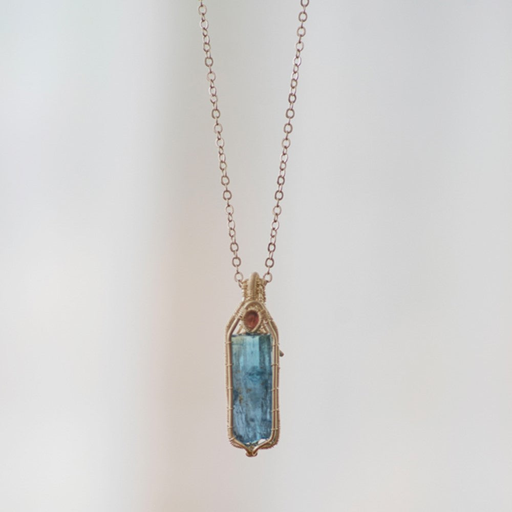 Soft Embrace Aquamarine Pendant