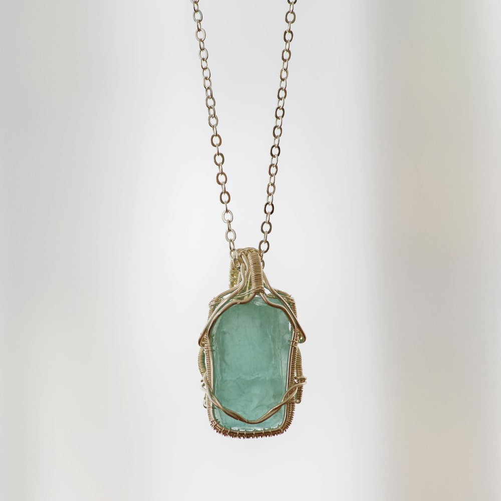 Soft Embrace Aquamarine Pendant