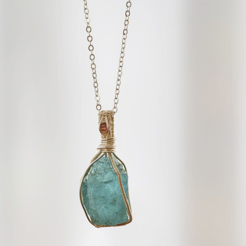 Soft Embrace Aquamarine Pendant