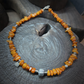 Tibetan Natural Beeswax and Silver  Necklace for Prosperity