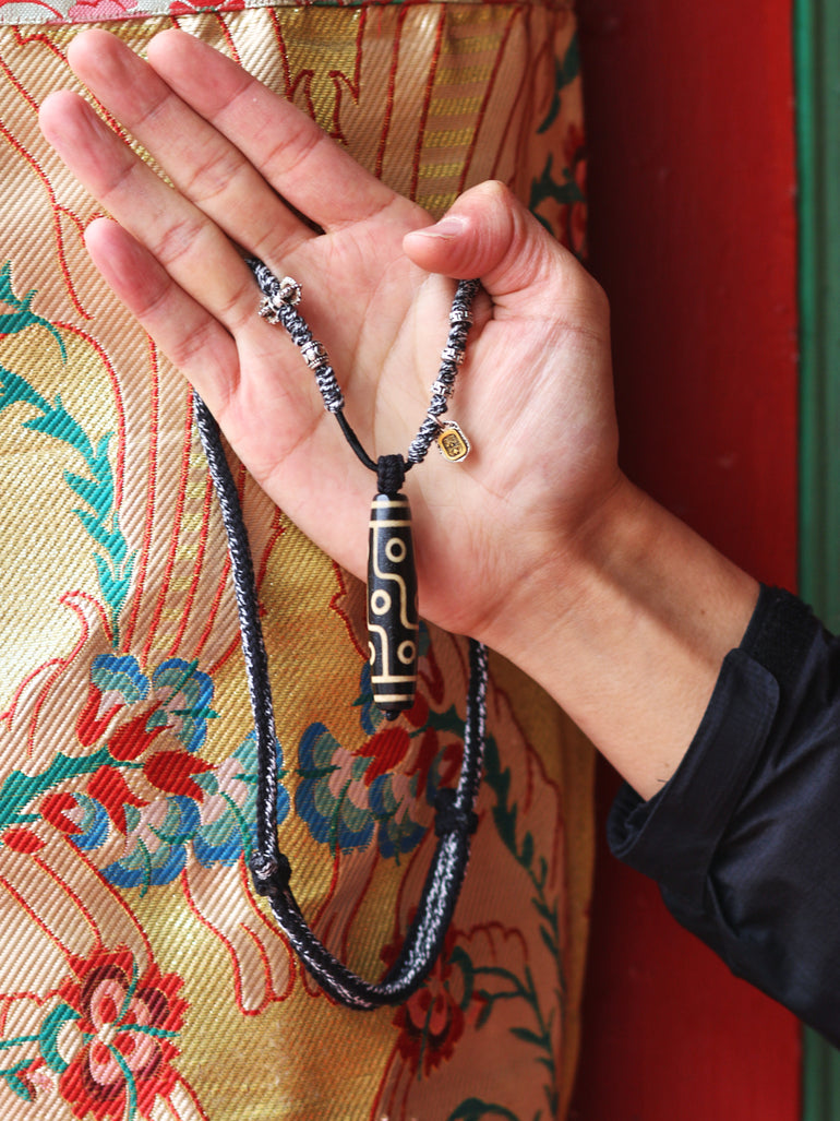 Guardian Nine-Eyed Dzi Necklace