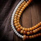 Tibetan White Jade Bodhi Wealth Necklace