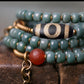 Serene Balance Dzi Bead & Bodhi Seed Necklace